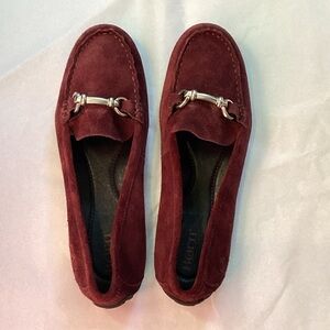 Born purple suede driving moccasins